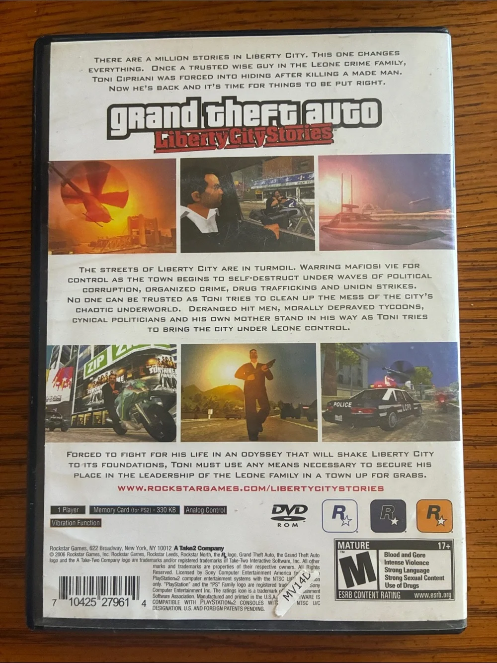 Sony Grand Theft Auto: Liberty City Stories - White, Red, Blue, Yellow Artwork